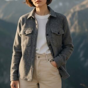 BANANA REPUBLIC | WOOL BLEND BUTTON DOWN JACKET